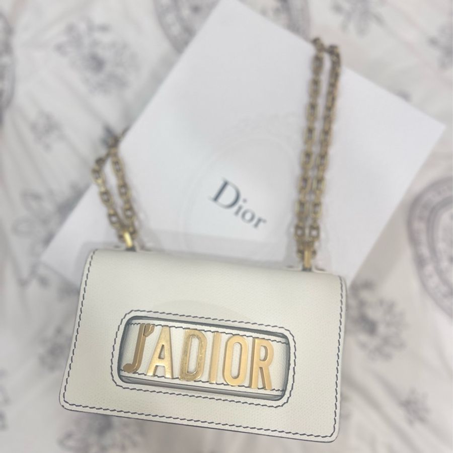 大降價Dior J'Adior mini 白色肩背手拿包可小議-0