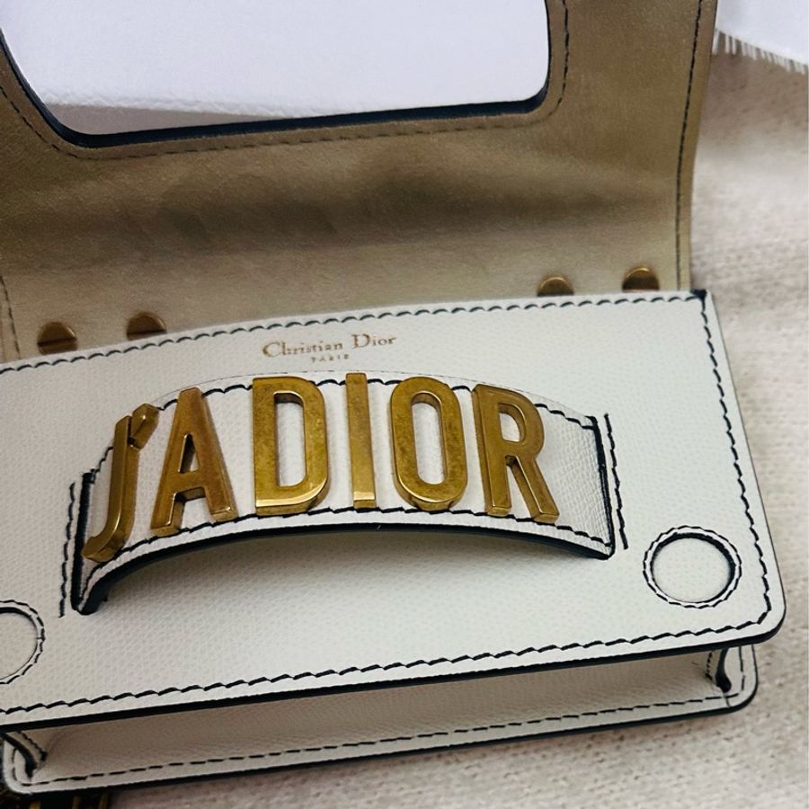 大降價Dior J'Adior mini 白色肩背手拿包可小議-23