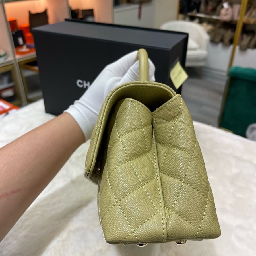 Chanel coco handle 細號 芥辣黃 X022-2