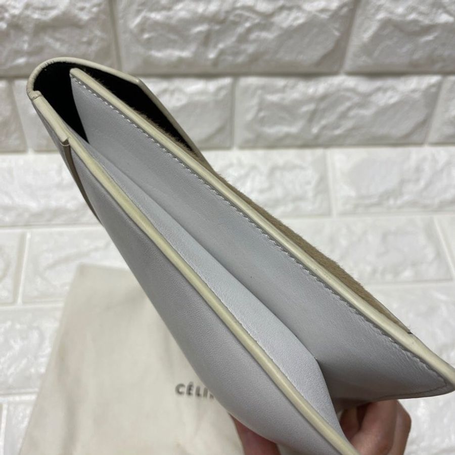 Celine DIAMOND CLUTCH LEATHER CLUTCH BAG-6