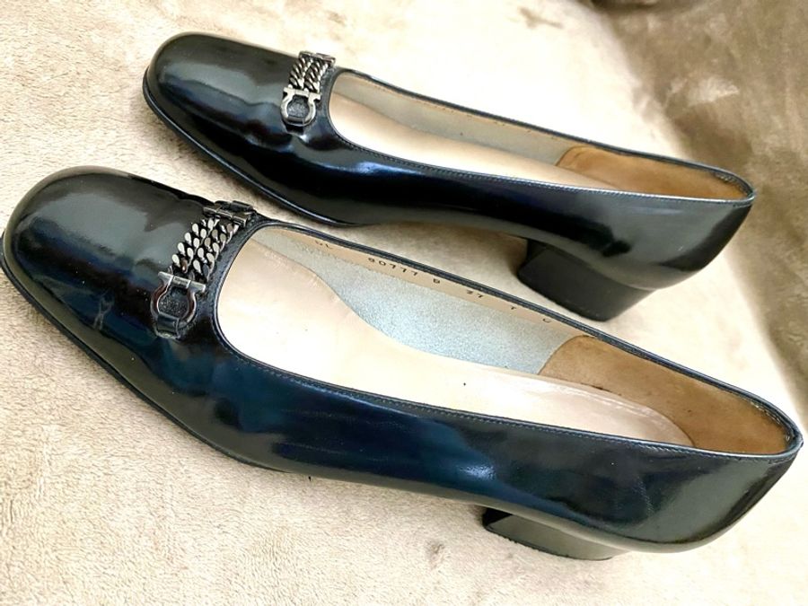 Ferragamo 中古漆皮高跟鞋-2