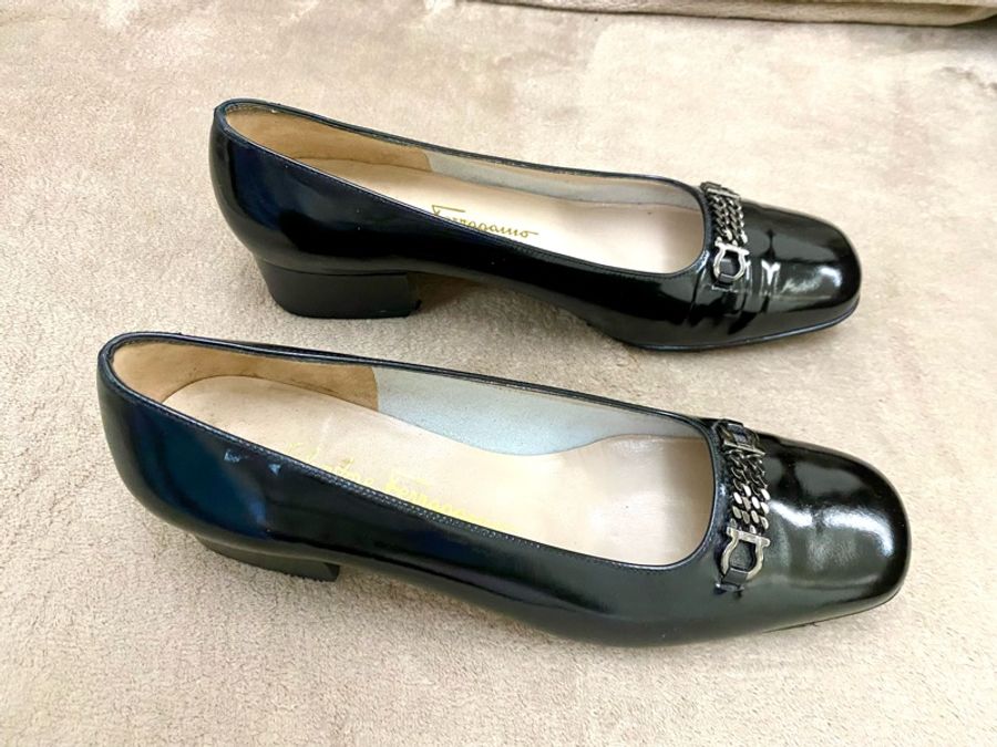 Ferragamo 中古漆皮高跟鞋-3