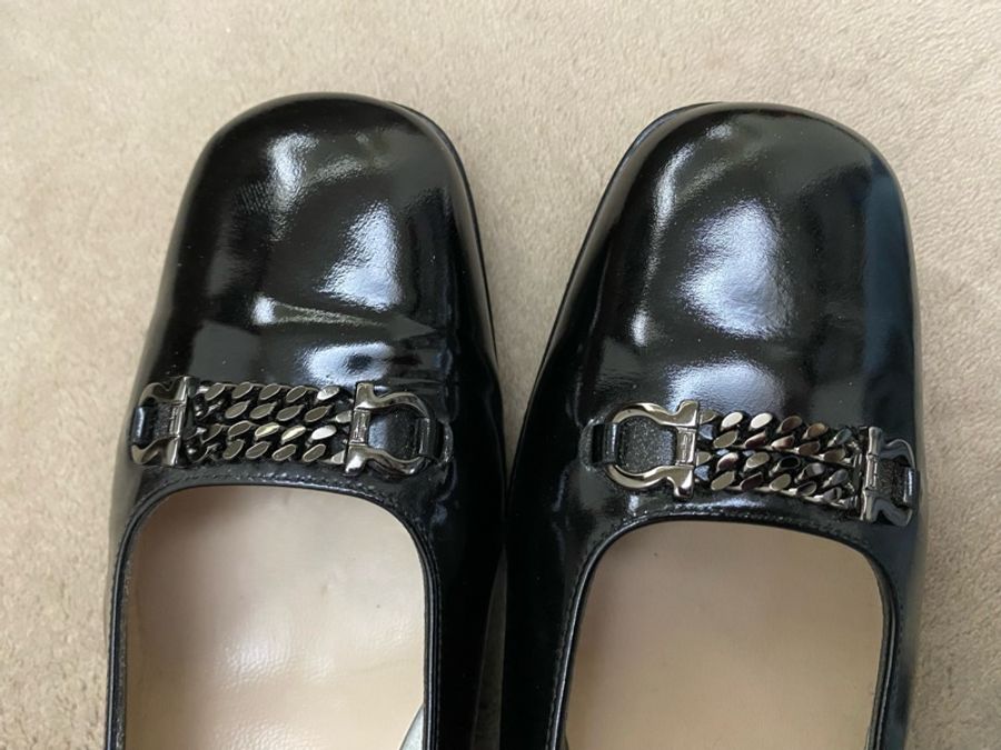 Ferragamo 中古漆皮高跟鞋-7