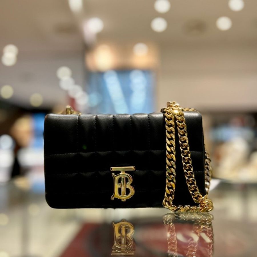 🎁特價🎁Burberry 80594921 絎縫皮革迷你蘿納 Lola包 黑色-8