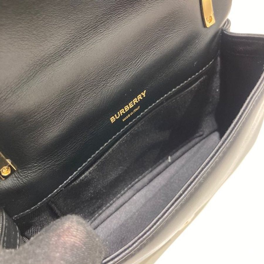 🎁特價🎁Burberry 80594921 絎縫皮革迷你蘿納 Lola包 黑色-6