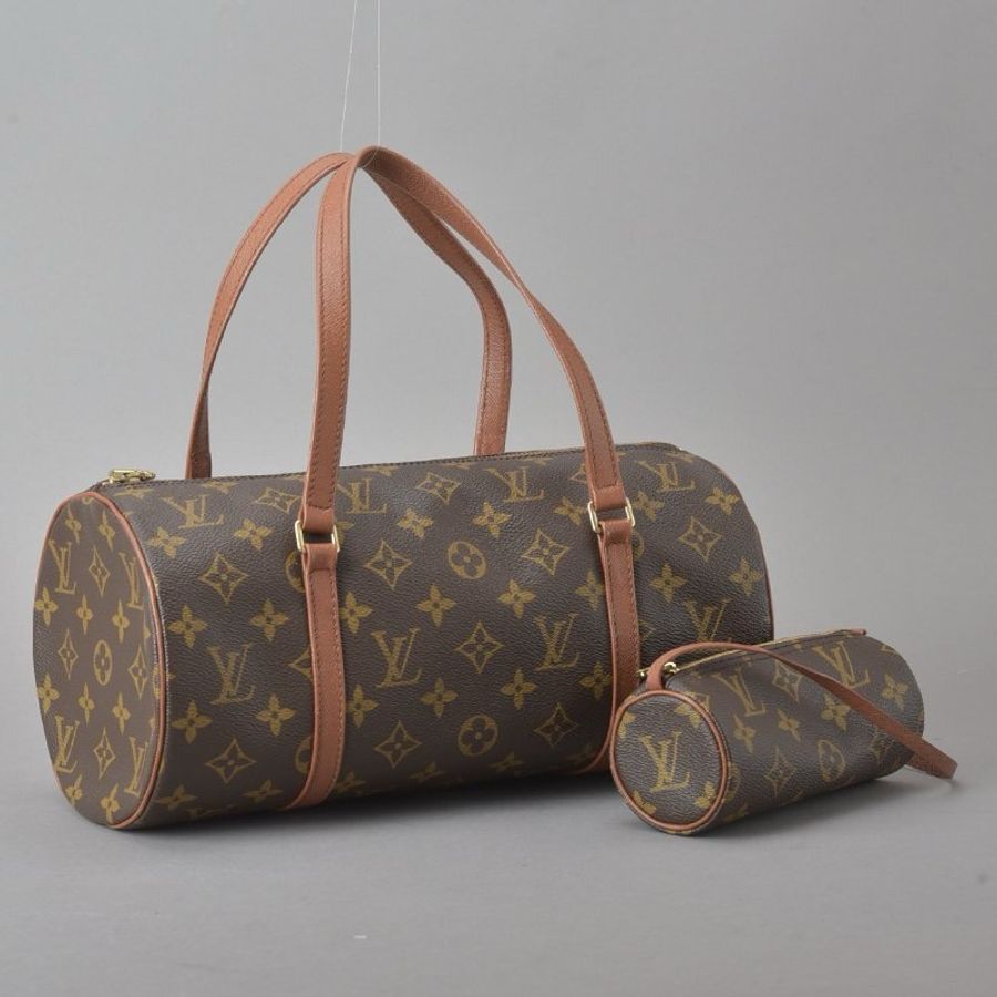 路易威登 Papillon 30 紅皮巴比龍Monogram M51385 PM 筒型-3