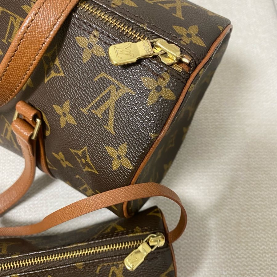 路易威登 Papillon 30 紅皮巴比龍Monogram M51385 PM 筒型-10