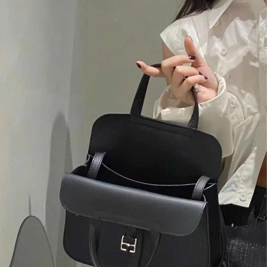 Hermes Halzan 25 Bag 黑色 銀釦 B刻 2024年(大全配)-2