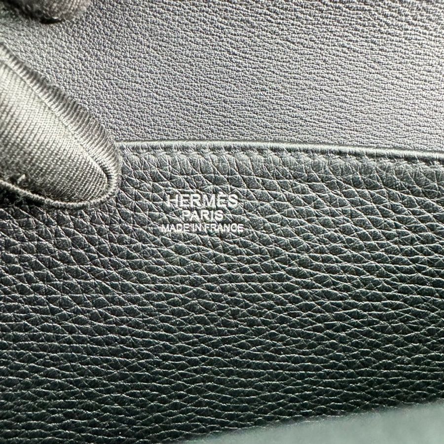 Hermes Halzan 25 Bag 黑色 銀釦 B刻 2024年(大全配)-6