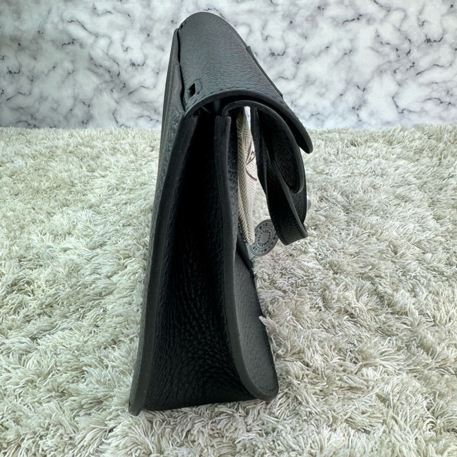 Hermes Halzan 25 Bag 黑色 銀釦 B刻 2024年(大全配)-11