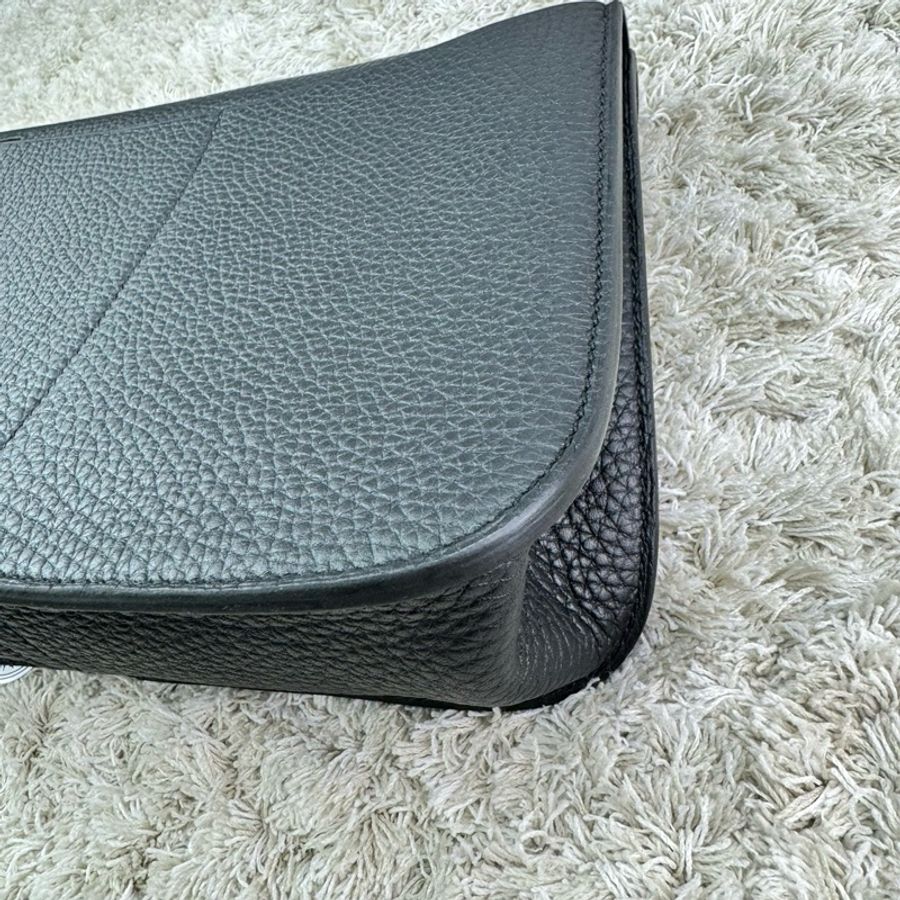 Hermes Halzan 25 Bag 黑色 銀釦 B刻 2024年(大全配)-14