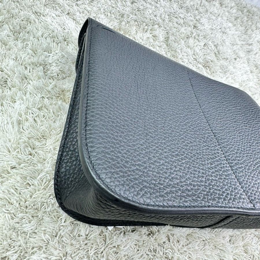 Hermes Halzan 25 Bag 黑色 銀釦 B刻 2024年(大全配)-15