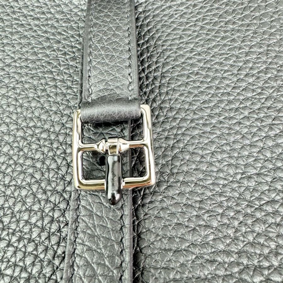 Hermes Halzan 25 Bag 黑色 銀釦 B刻 2024年(大全配)-19