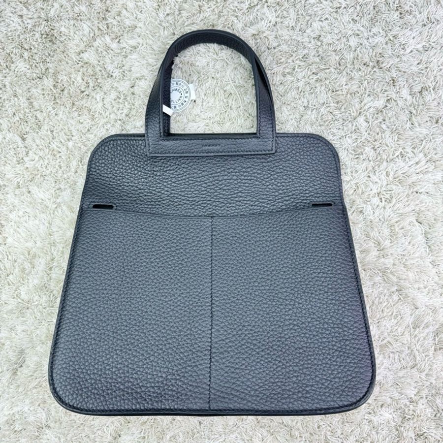 Hermes Halzan 25 Bag 黑色 銀釦 B刻 2024年(大全配)-21