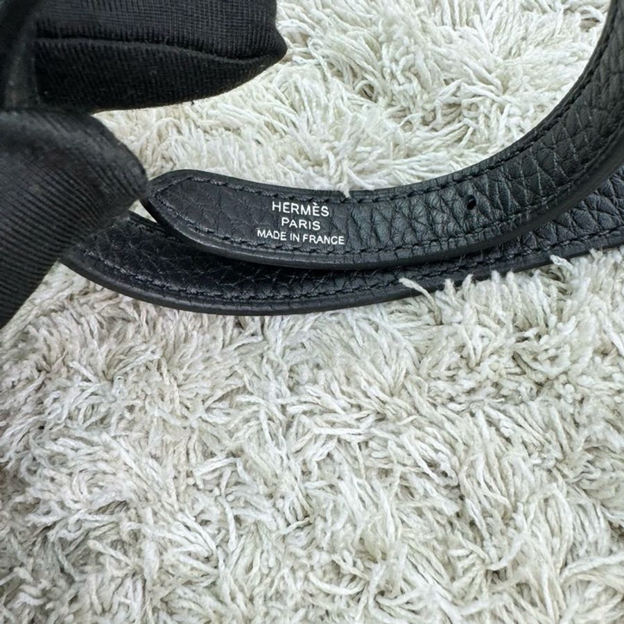 Hermes Halzan 25 Bag 黑色 銀釦 B刻 2024年(大全配)-30