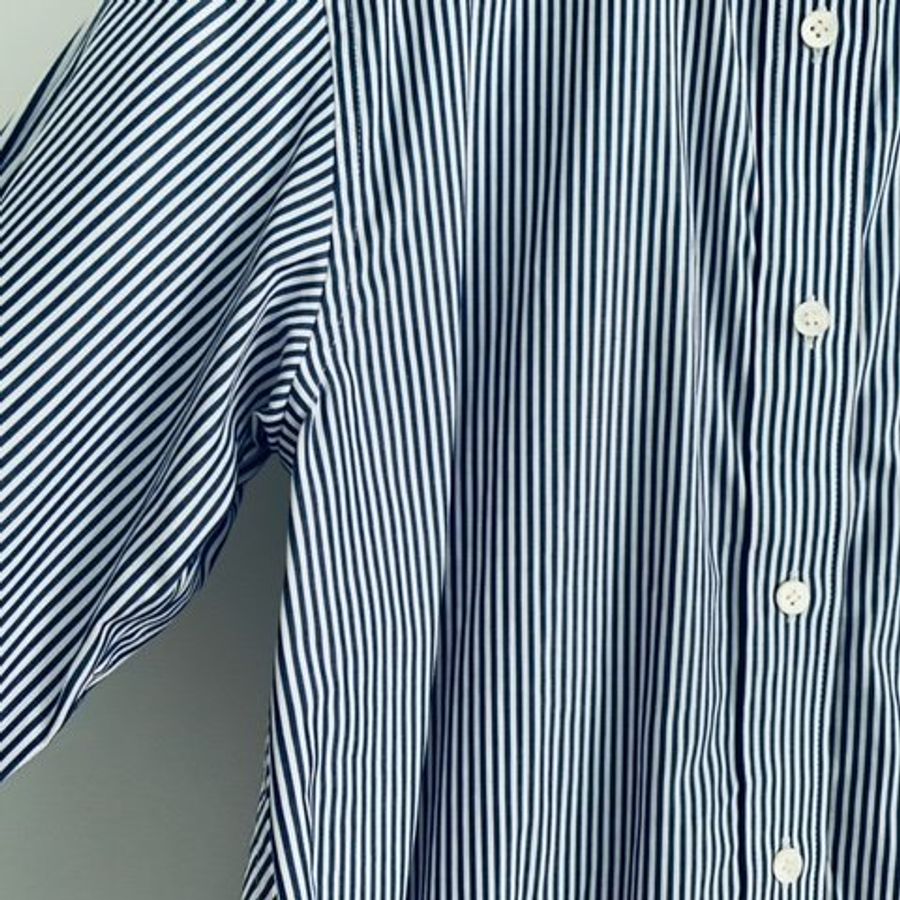 Sacai 條紋襯衫下擺滾雷絲-9