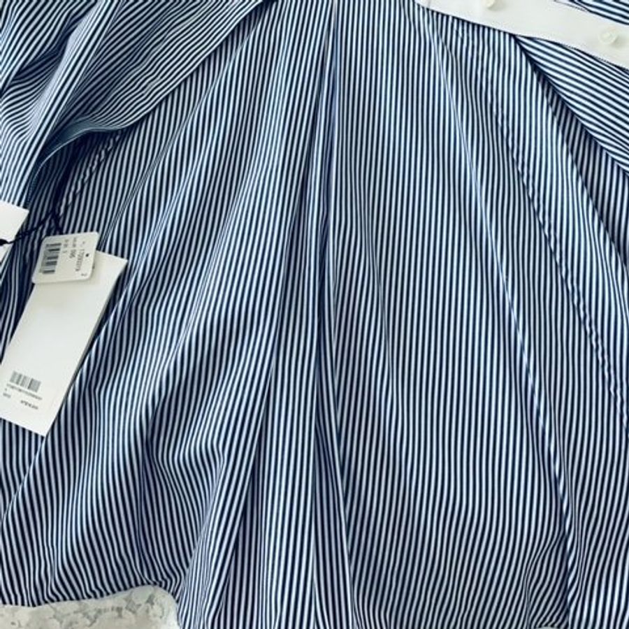 Sacai 條紋襯衫下擺滾雷絲-19