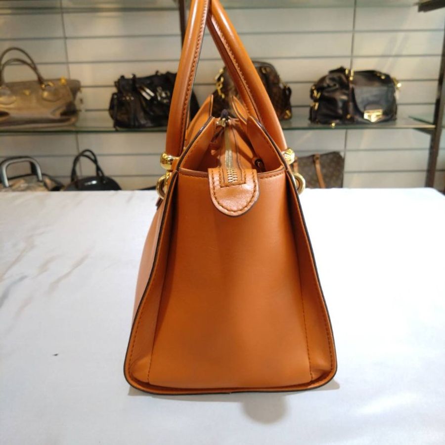 【舊愛新歡】TOD'S 磚紅色小牛皮Sella 兩用包-2