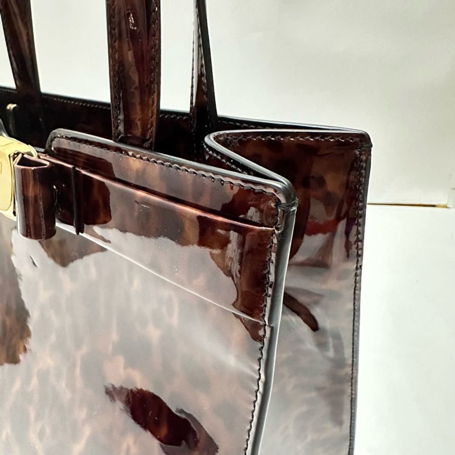 Vara Bow Tote Bag 龜甲紋漆皮手提/肩背包-19