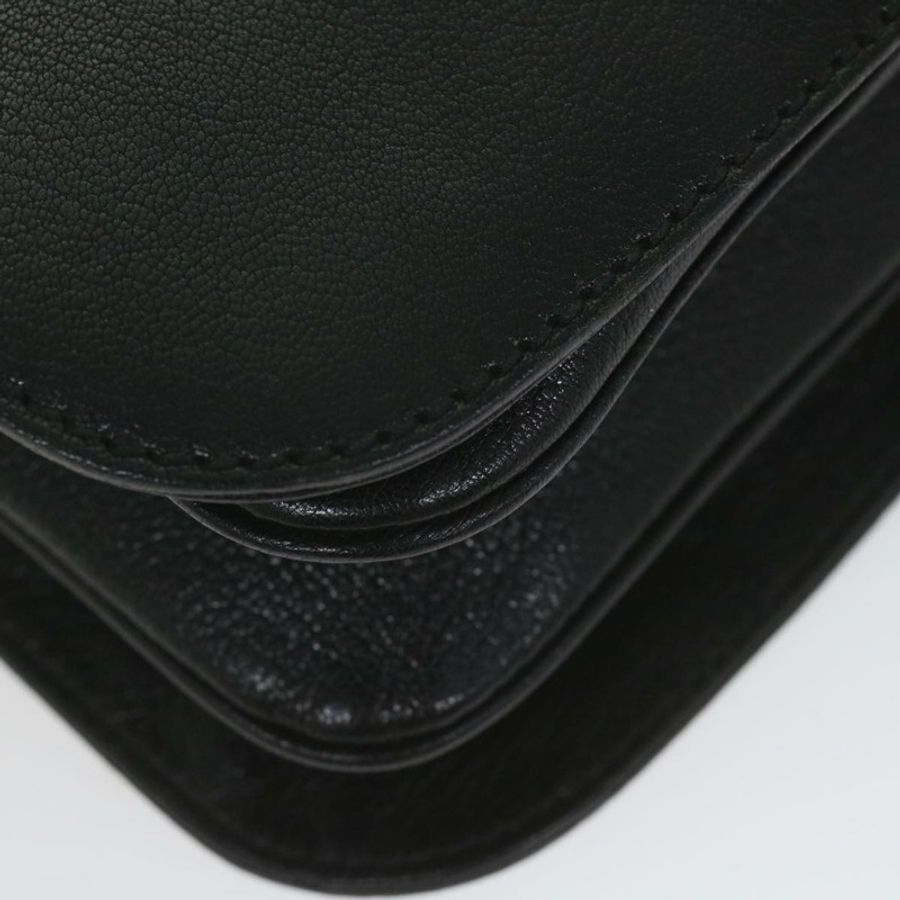 【日本直送】GUCCI 互扣式單肩背包 黑色皮革 115746 正品 ki3687-13