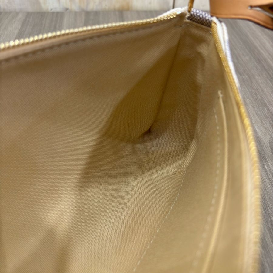 LV N41207 白格 白色 棋盤 格紋 防水 肩背包 腋下包 晚宴包 麻將包 夜店包-11