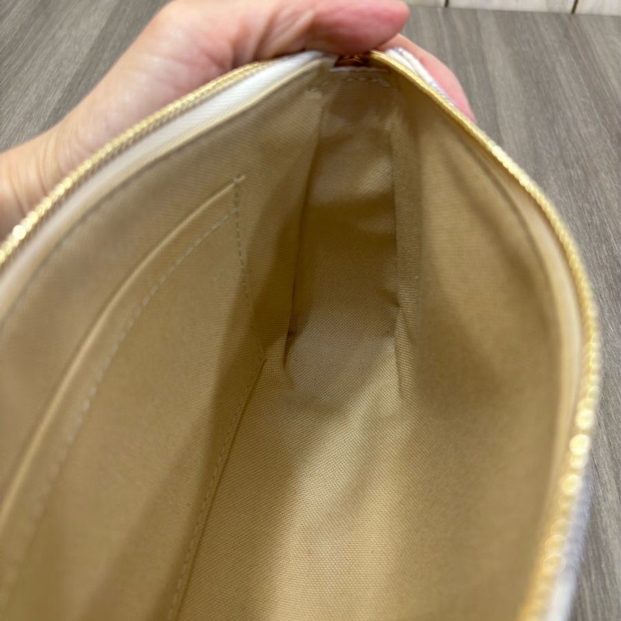 LV N41207 白格 白色 棋盤 格紋 防水 肩背包 腋下包 晚宴包 麻將包 夜店包-12