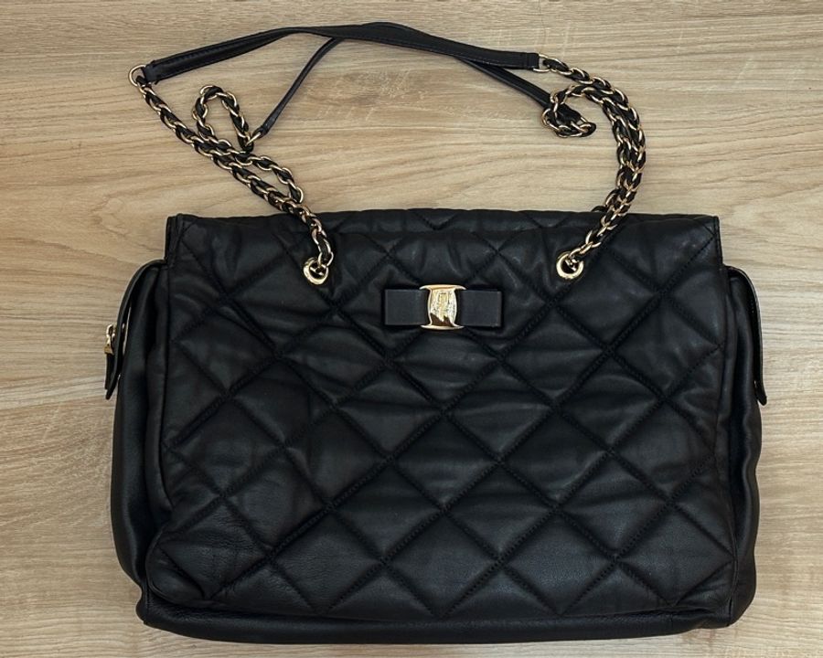Ferragamo Leather Bag - Black Colour-5