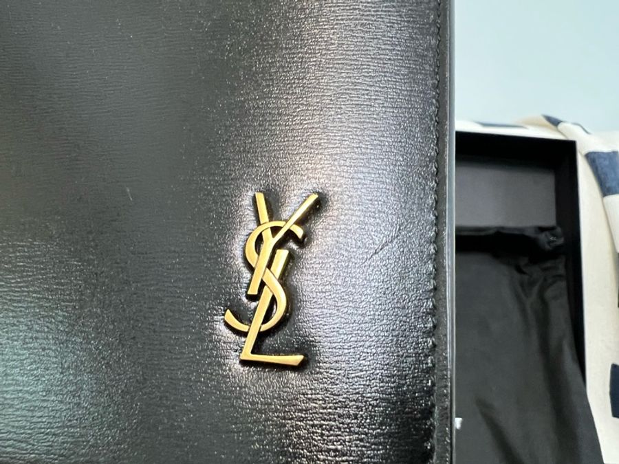 YSL Logo黑金手拿包Saint Laurent-2