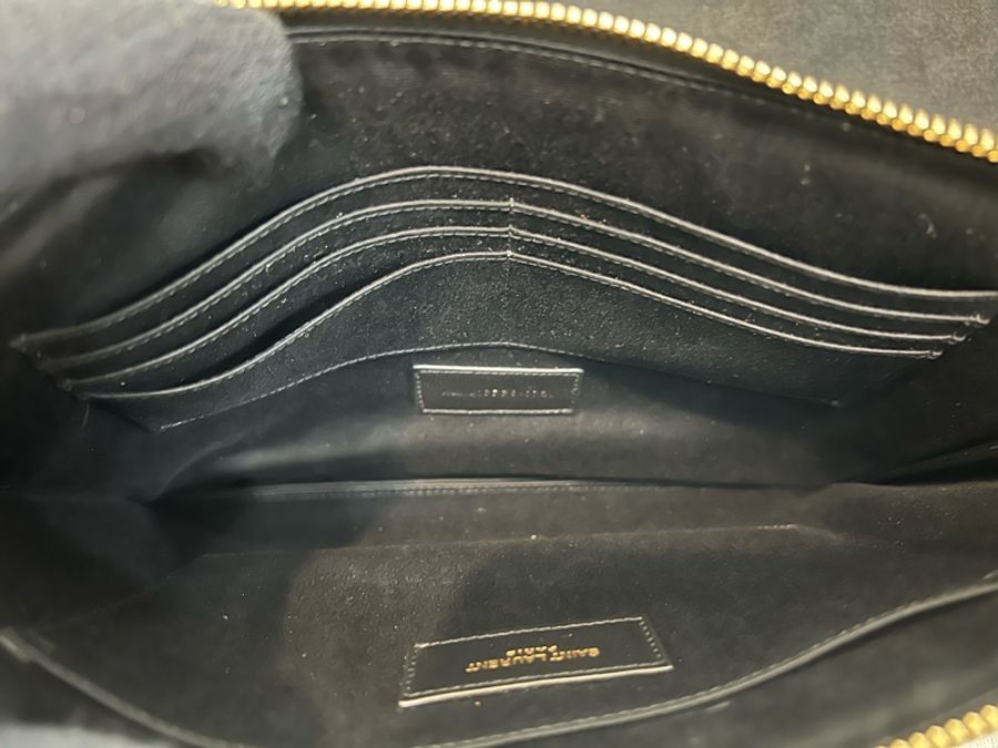 YSL Logo黑金手拿包Saint Laurent-6