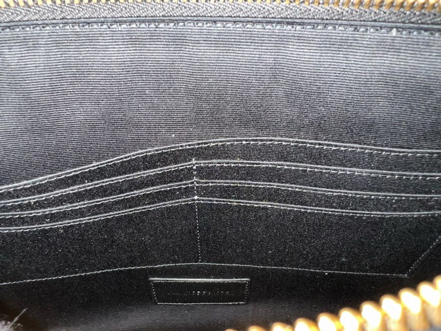 YSL Logo黑金手拿包Saint Laurent-7