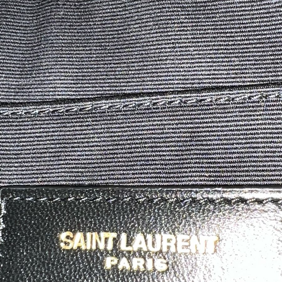 YSL Logo黑金手拿包Saint Laurent-8