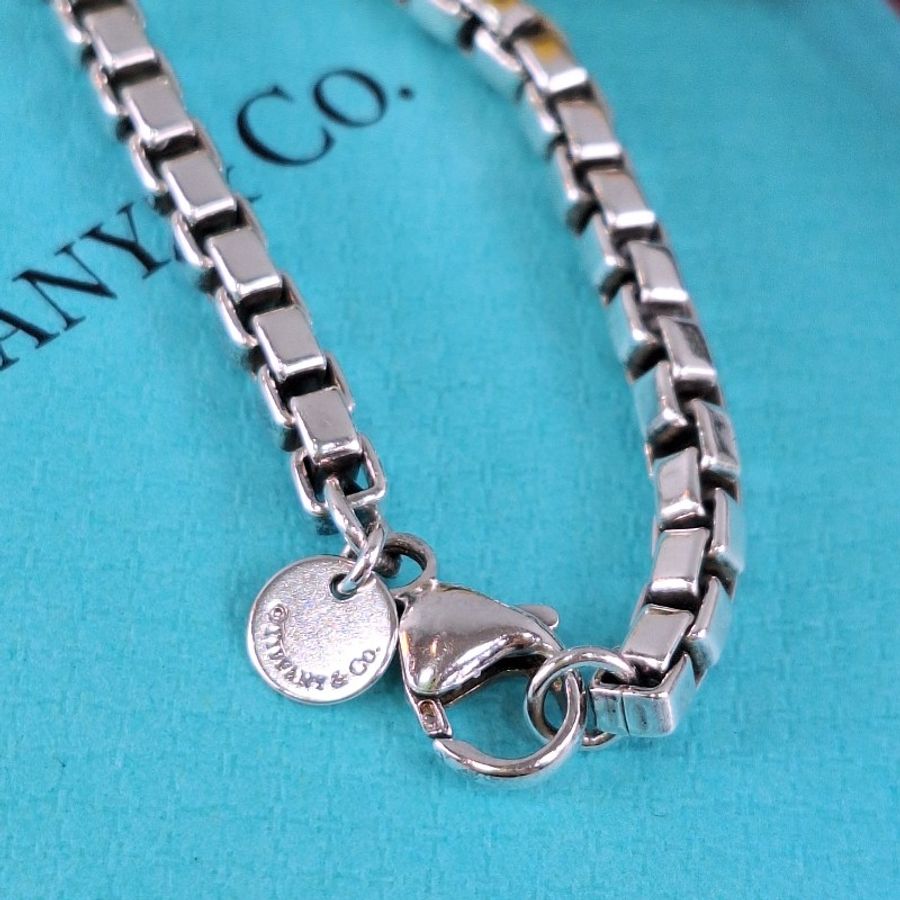 TIFFANY & CO. 925 Venetian LINK Bracelet 蒂芬妮 純銀手鍊-4