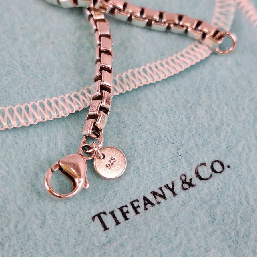 TIFFANY & CO. 925 Venetian LINK Bracelet 蒂芬妮 純銀手鍊-7