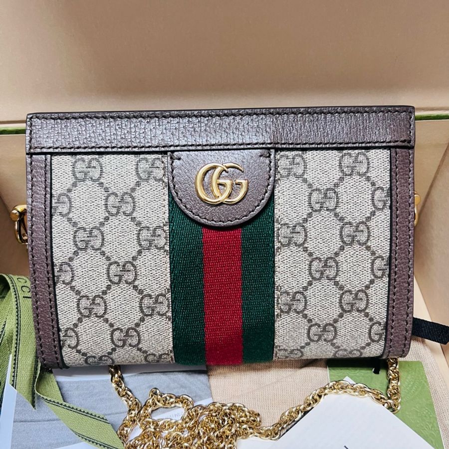 Gucci磁扣mini鏈條包-5