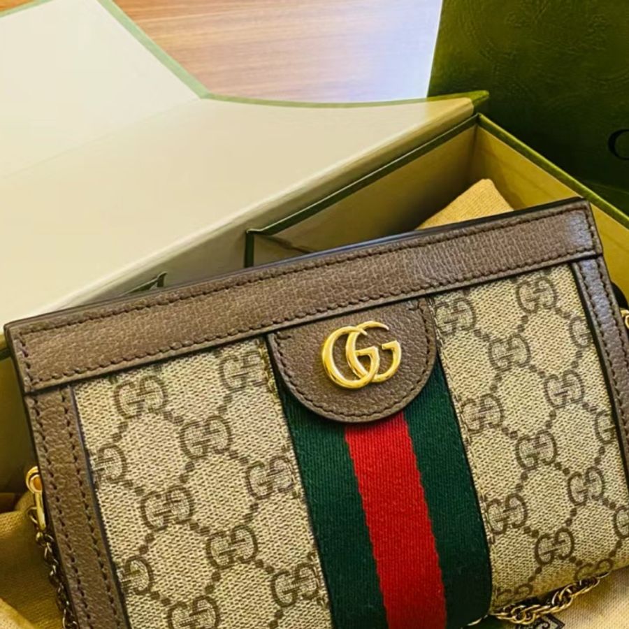 Gucci磁扣mini鏈條包-12