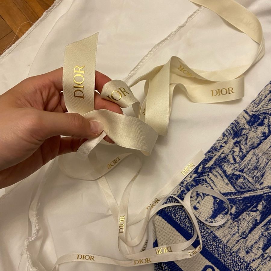 全新 christian dior tote bag (2022 vip)dior 刺繡手提布包-1
