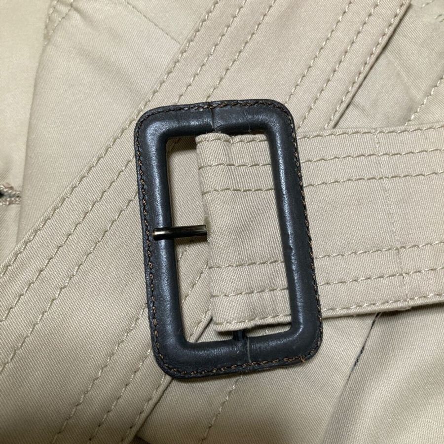 Burberry 淺卡其戰馬扣風衣 (卡其/L)-17