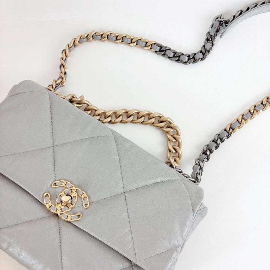 Chanel 19 Bag 灰色款-7
