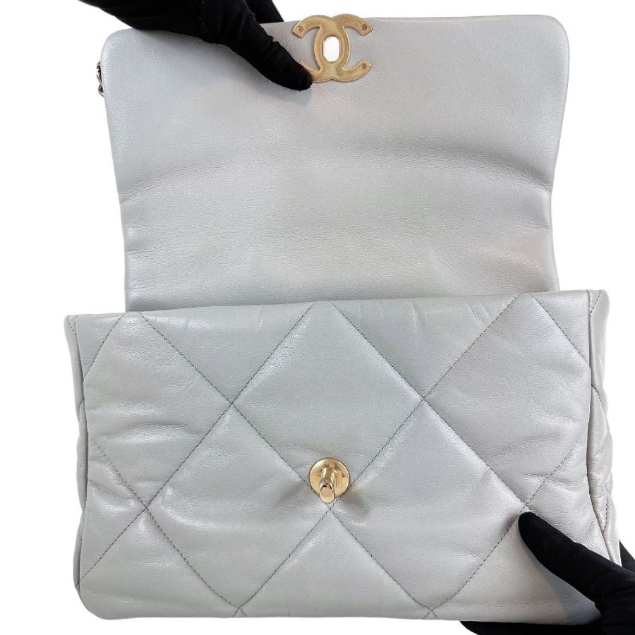 Chanel 19 Bag 灰色款-14