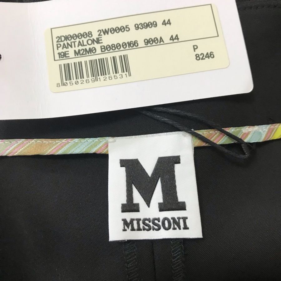 5）全新Missoni正品黑色質感8-9分褲 44號-2