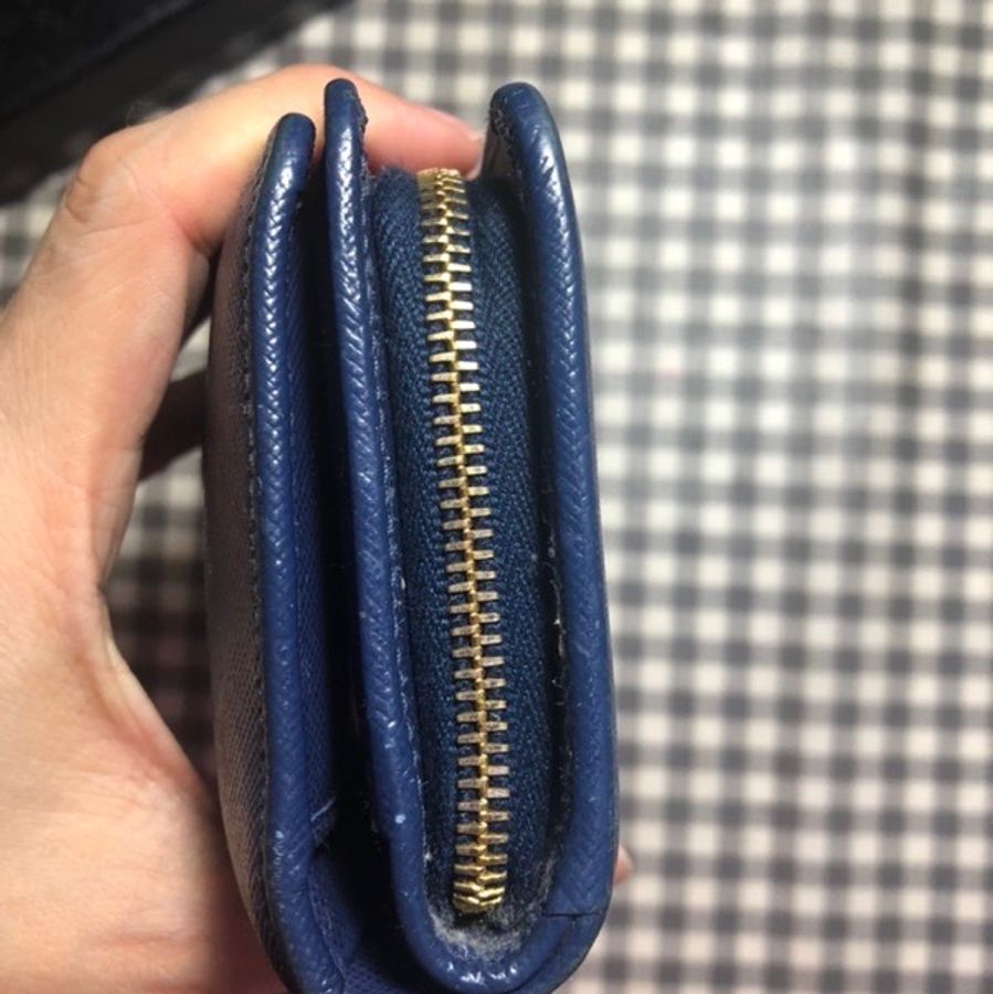 Prada/Saffiano/牛皮/皮夾/二手/正品/精品-3