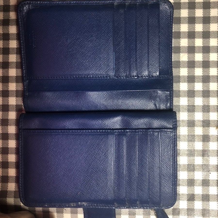 Prada/Saffiano/牛皮/皮夾/二手/正品/精品-5