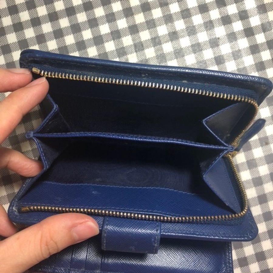 Prada/Saffiano/牛皮/皮夾/二手/正品/精品-6