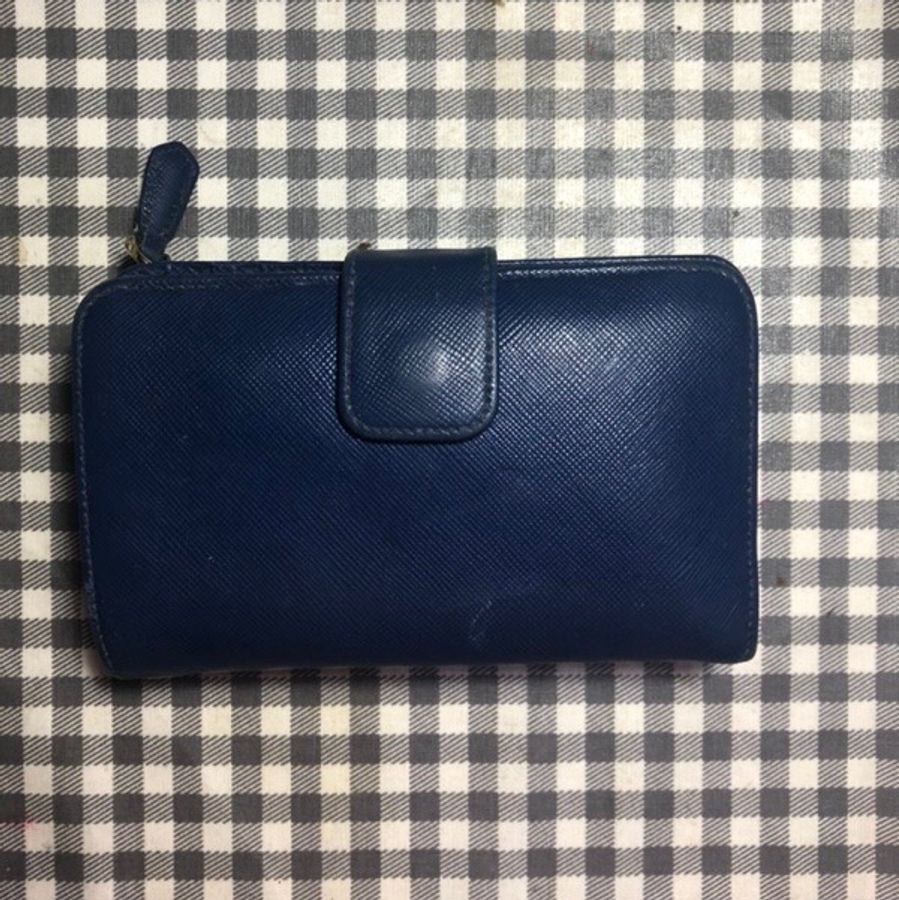 Prada/Saffiano/牛皮/皮夾/二手/正品/精品-11