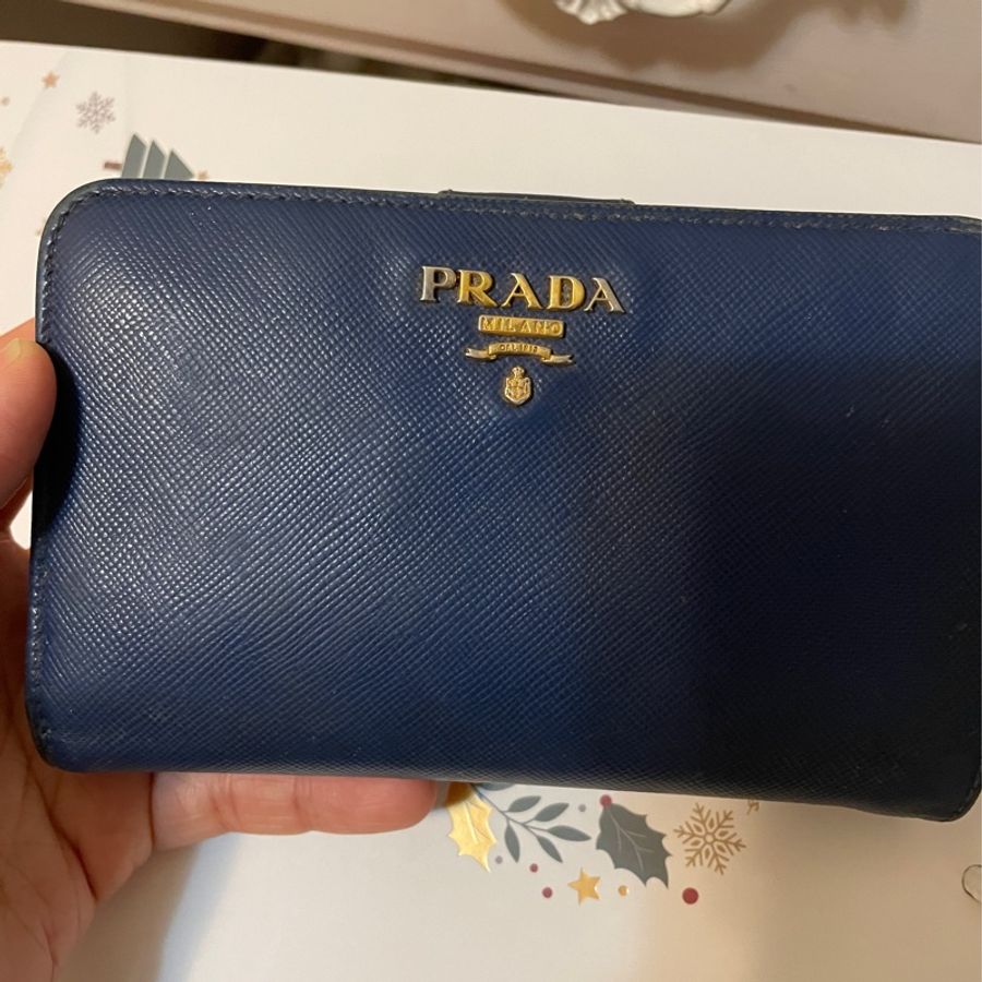 Prada/Saffiano/牛皮/皮夾/二手/正品/精品-17