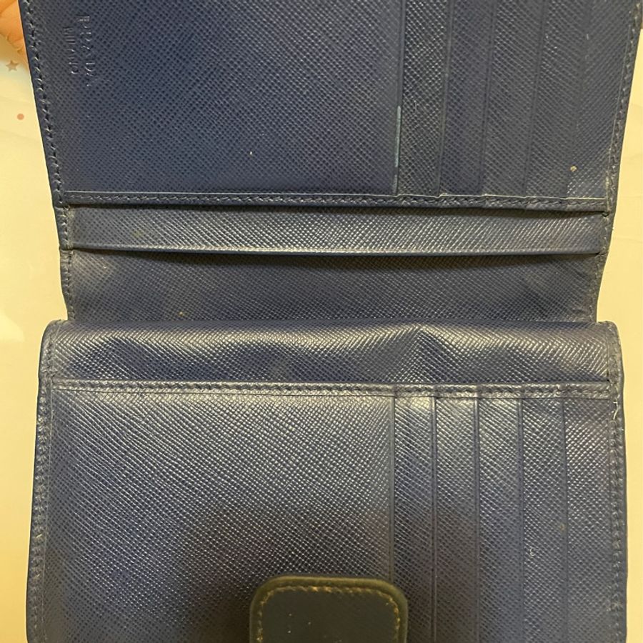 Prada/Saffiano/牛皮/皮夾/二手/正品/精品-18