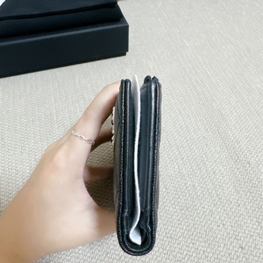 香奈兒 Chanel 皮夾 短夾 熊貓配色-7