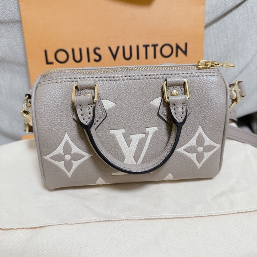 (二手)LV Louis Vuitton Nano Speedy 大象灰 台灣購證-2