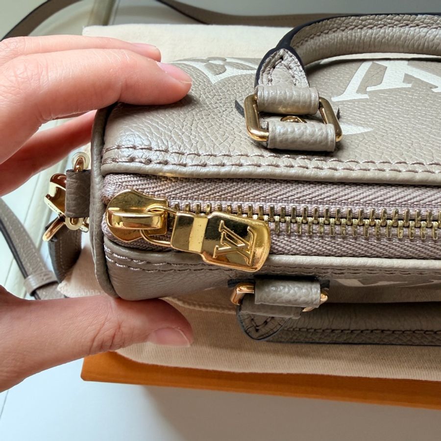 (二手)LV Louis Vuitton Nano Speedy 大象灰 台灣購證-10