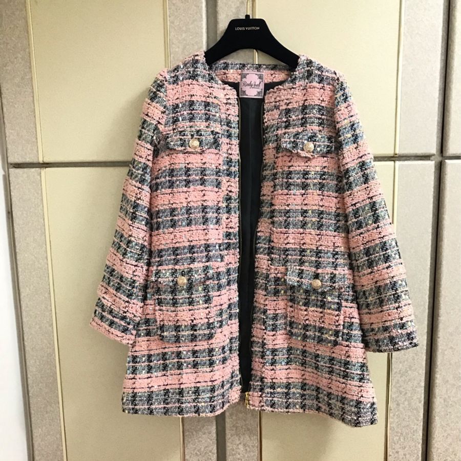 全新日牌質感小香風外套 S-L可穿-4